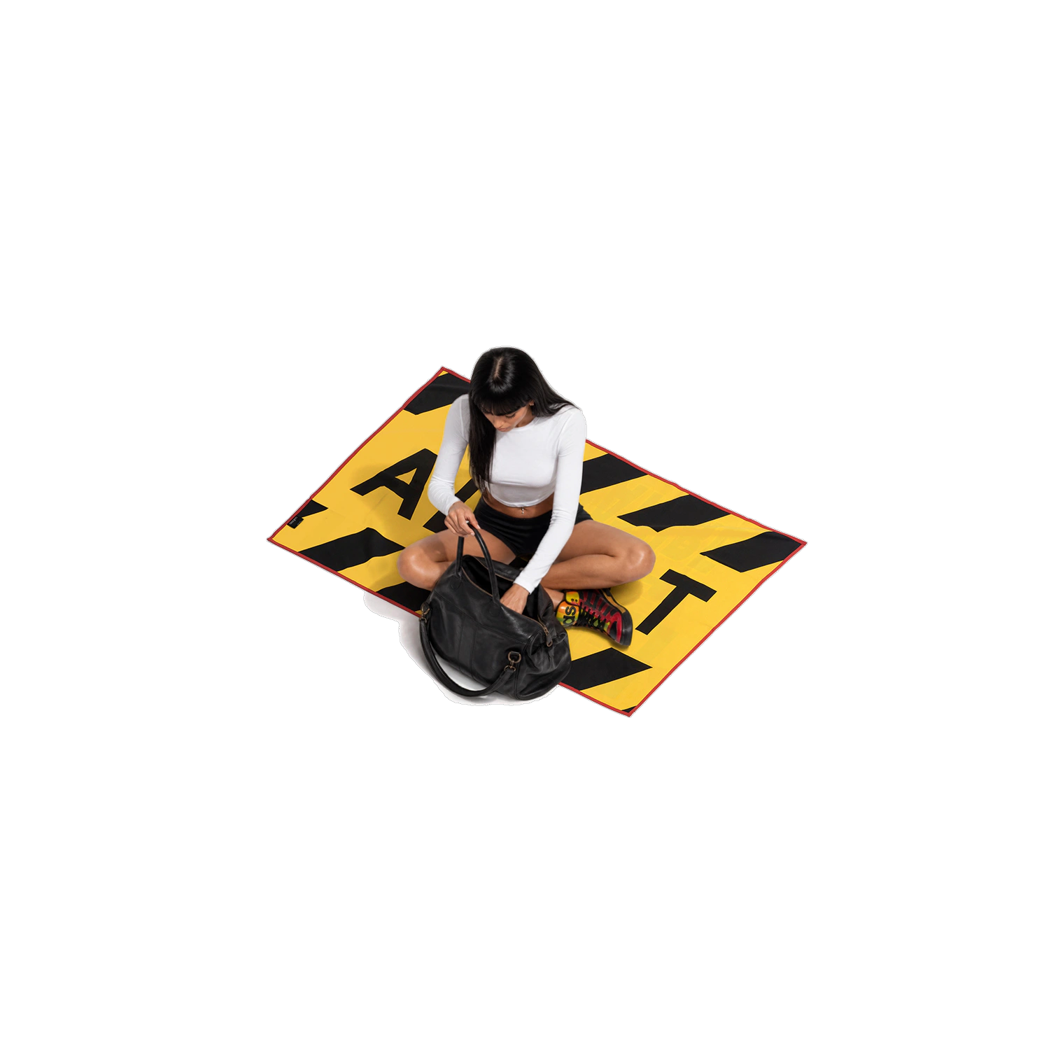EXIT-02 — EXIT beach towel, editorial look