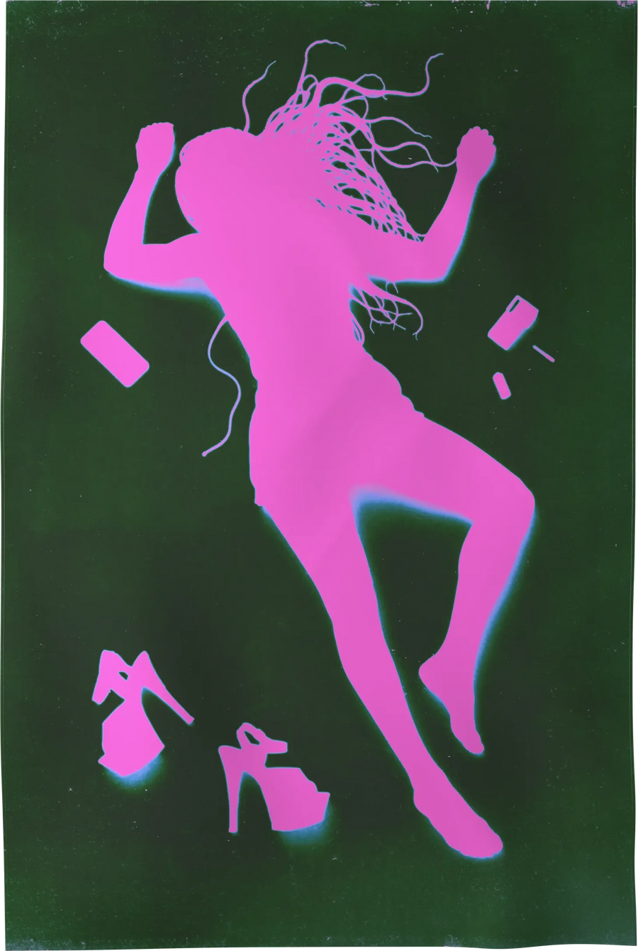 CYANO-02 — CYANOTYPE beach towel, recto, XL