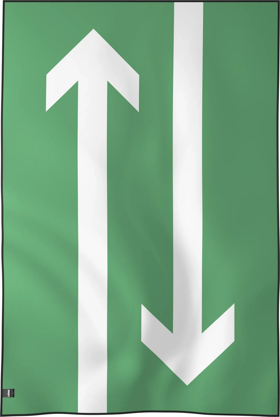 EXIT-01 — EXIT beach towel, verso, XL