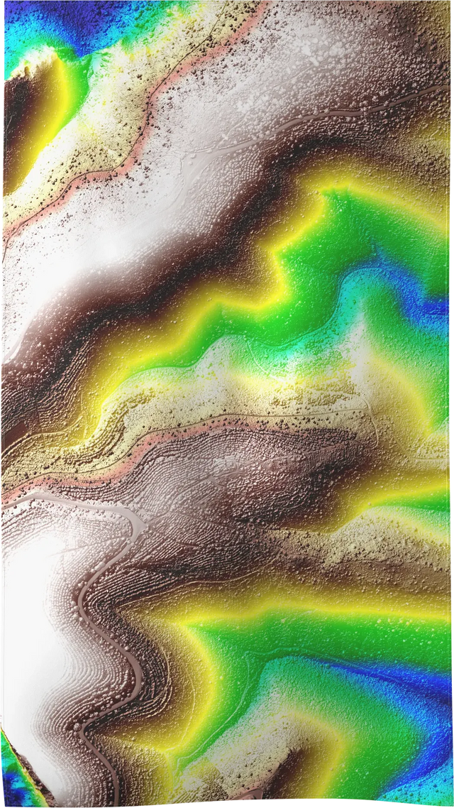 LIDAR-02 — LIDAR beach towel, L