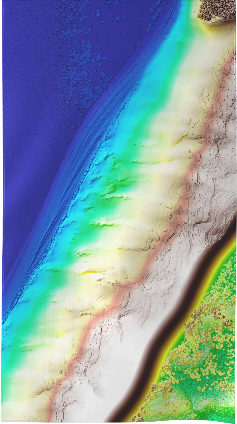 LIDAR-03 — LIDAR beach towel, recto, L