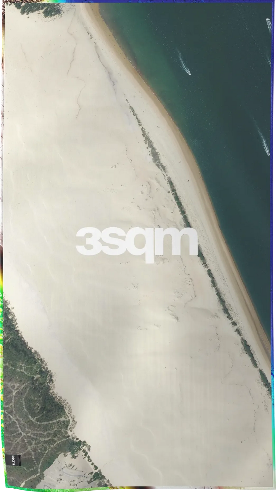LIDAR-03 — LIDAR beach towel, verso, L