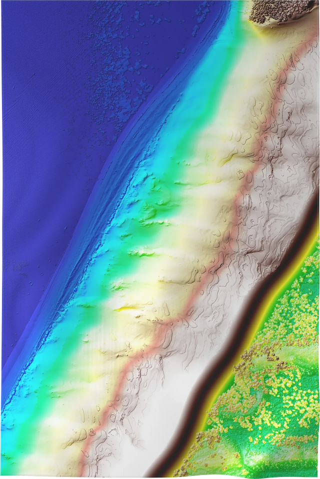 LIDAR-03 — LIDAR beach towel, XL