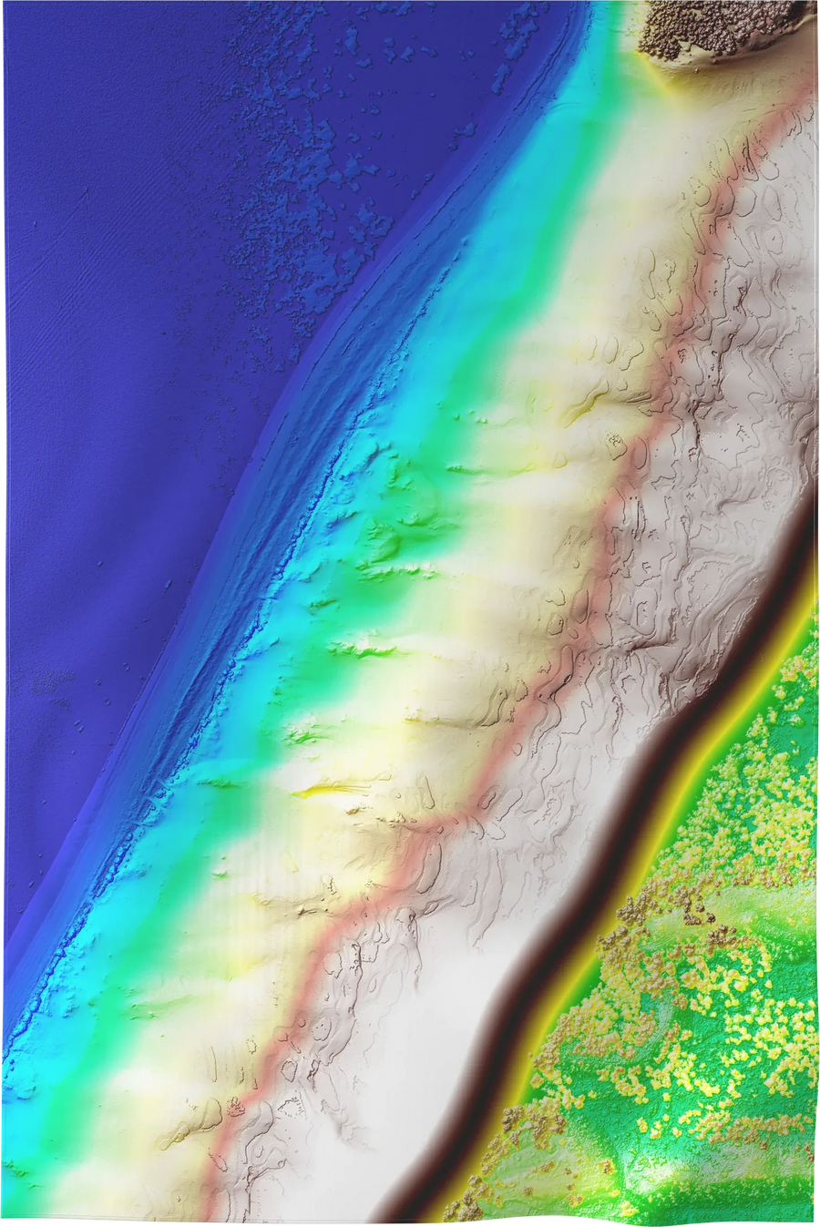 LIDAR-03 — LIDAR beach towel, recto, XL