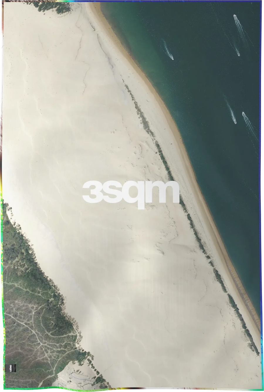 LIDAR-03 — LIDAR beach towel, verso, XL