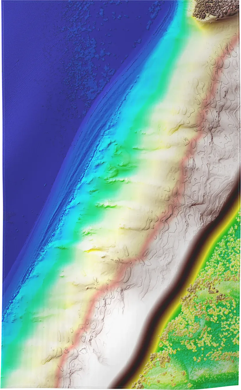 LIDAR-03 — LIDAR beach towel, recto, M