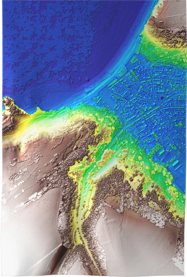 LIDAR-04 — LIDAR beach towel, XL