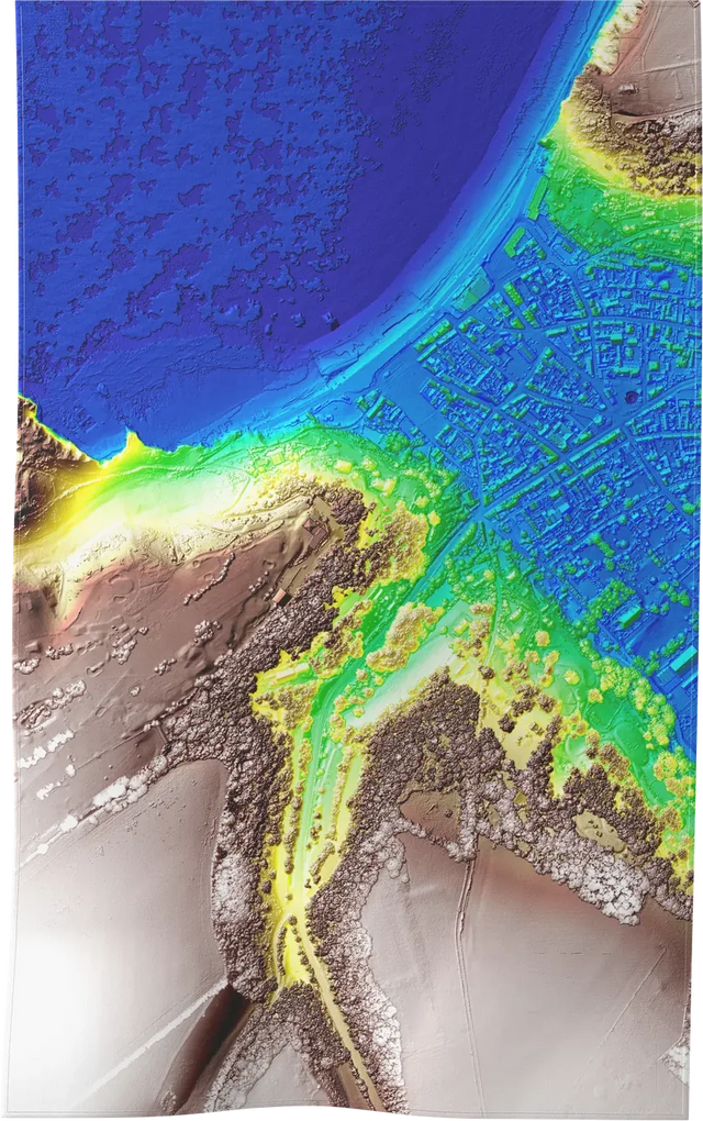 LIDAR-04 — LIDAR beach towel, M