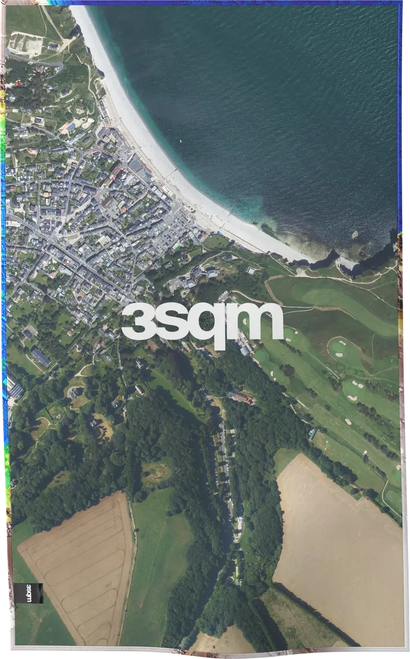 LIDAR-04 — LIDAR beach towel, verso, M