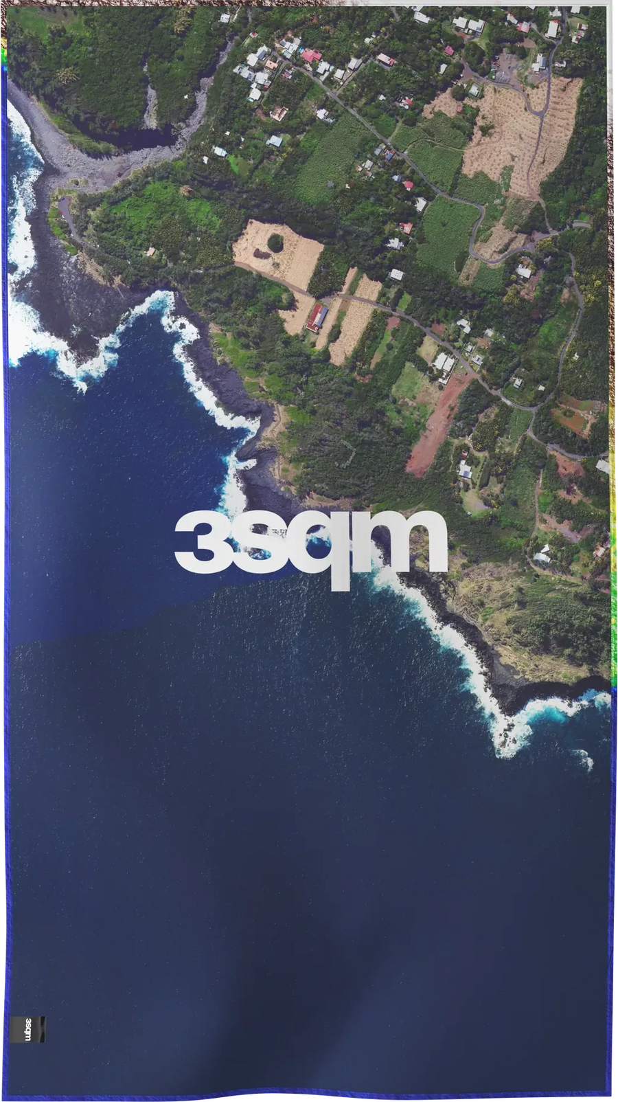 LIDAR-05 — LIDAR beach towel, verso, L