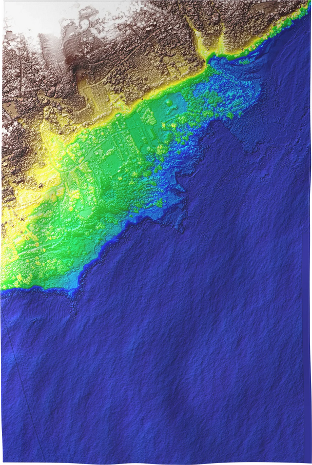 LIDAR-05 — LIDAR beach towel, XL
