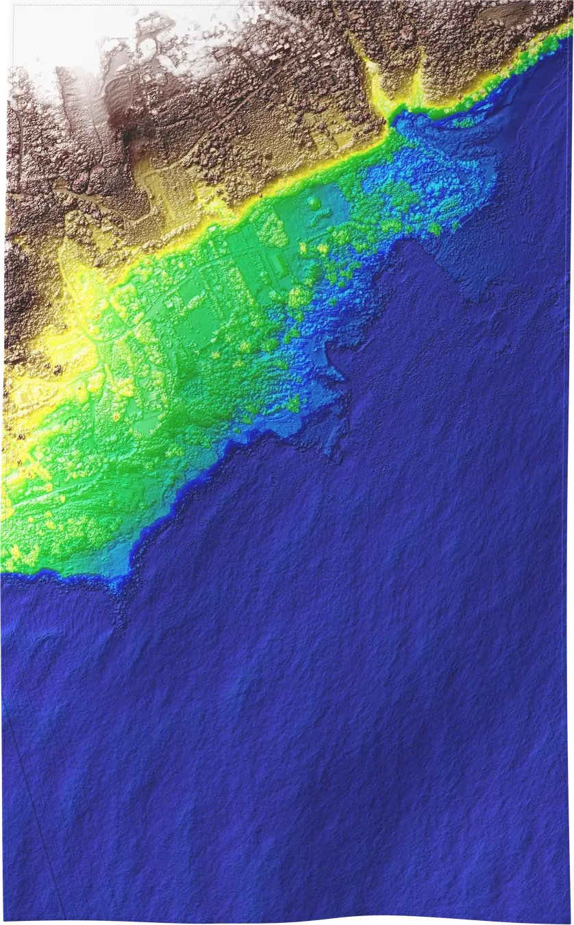 LIDAR-05 — LIDAR beach towel, recto, M