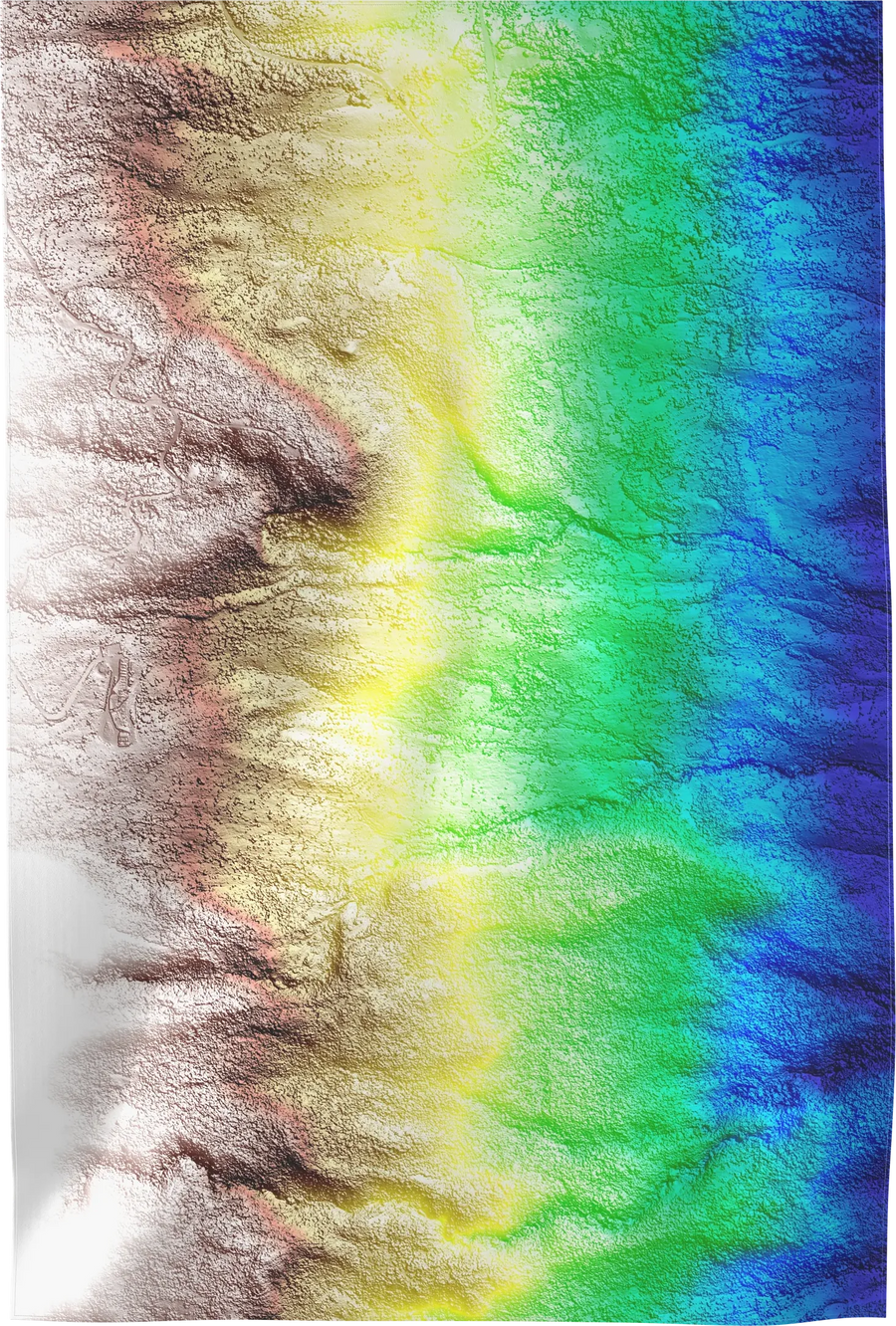 LIDAR-06 — LIDAR beach towel, recto, XL