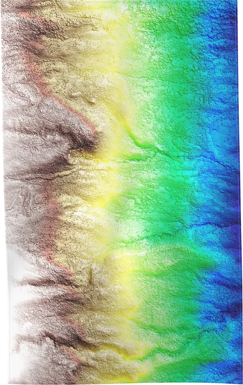 LIDAR-06 — LIDAR beach towel, recto, M