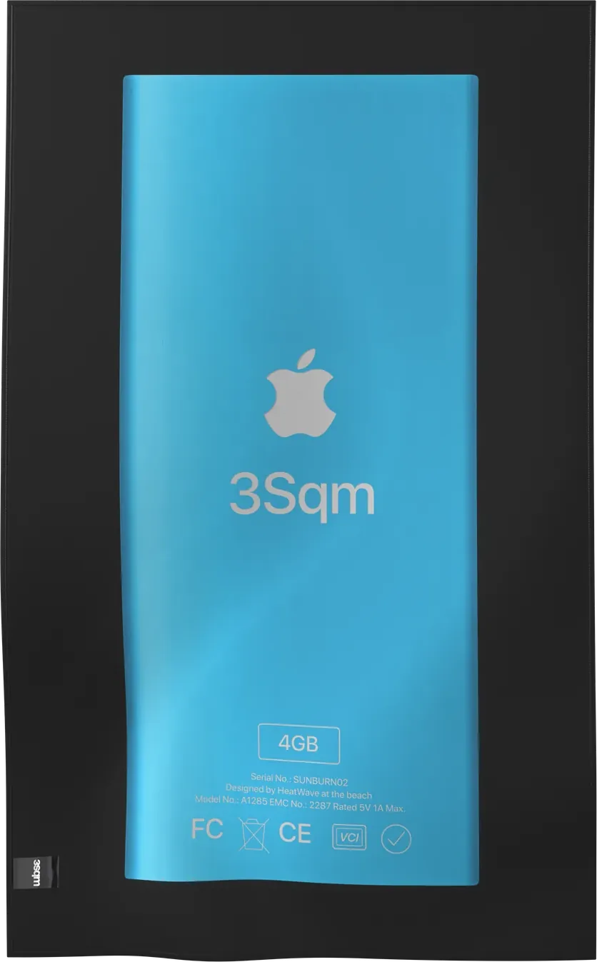 MP3-B03 — MP3 beach towel, verso, M