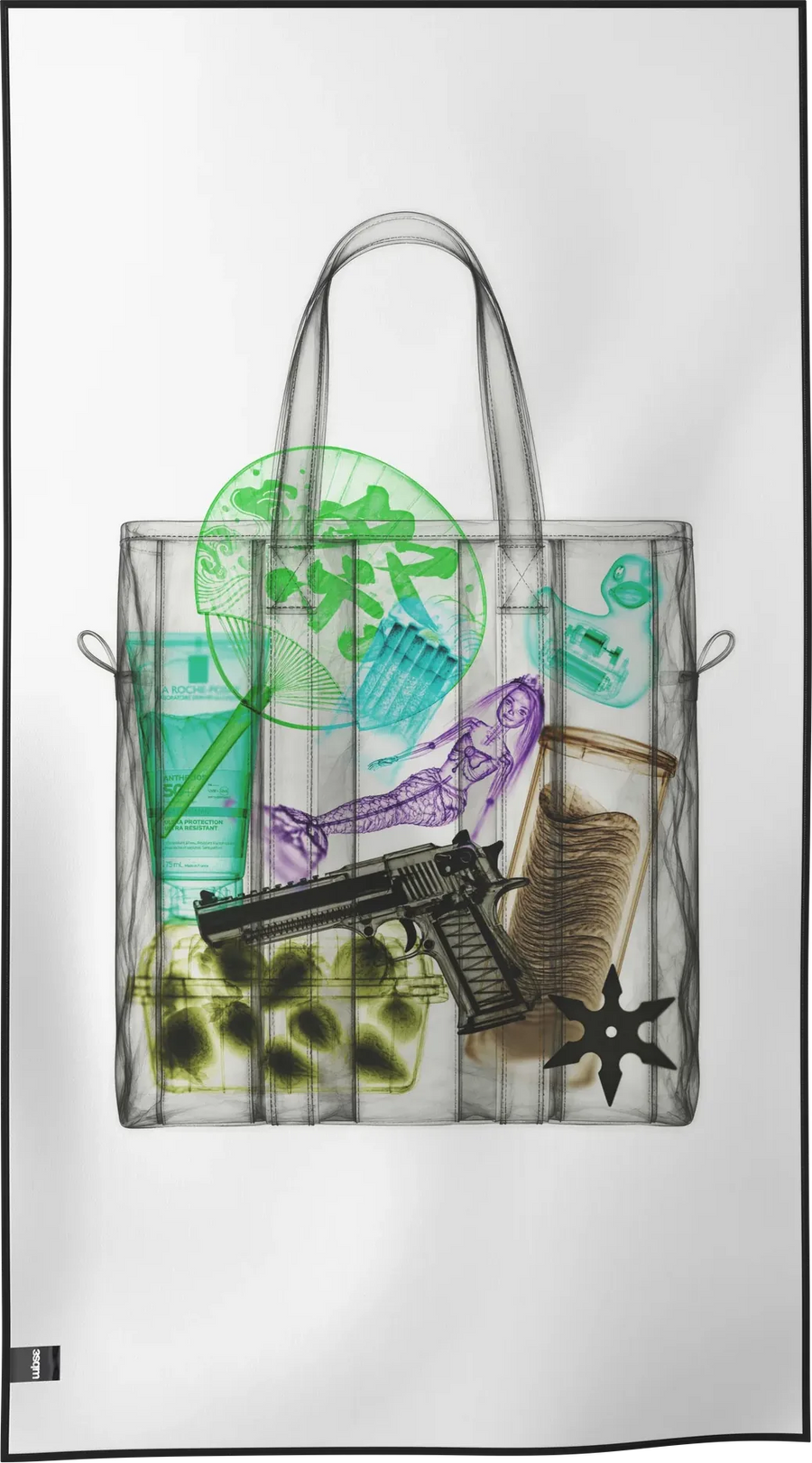 XRAY-01 — X-RAY beach towel, verso, L